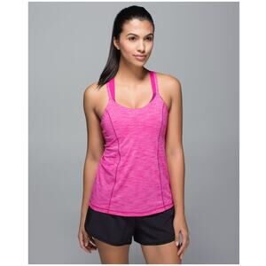Lululemon Run For Gold Tank Heathered Jewelled Magenta / Regal Plum SZ 4